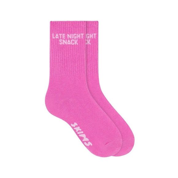 NEW Skims Sport Crew Sock Sz 6+ in Late Night Snack - Picture 6 of 10